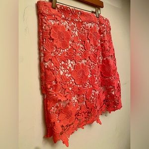 Ann Taylor Loft Peach Lace Skirt